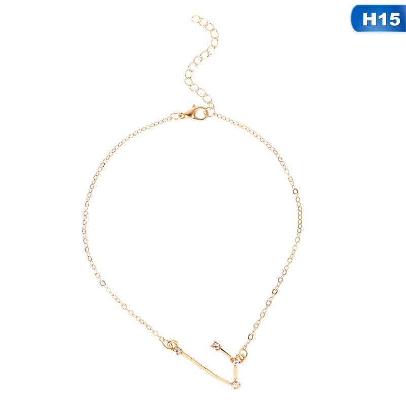 12 Constellation Charm Anklet – Celestial Zodiac Foot Jewelry