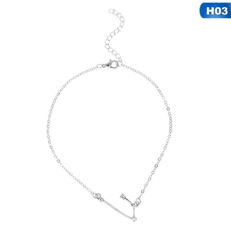 12 Constellation Charm Anklet – Celestial Zodiac Foot Jewelry