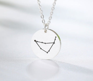 Space Star Vector Twelve Constellation Necklace – Celestial Zodiac Jewelry