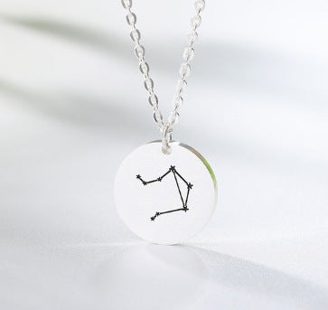 Space Star Vector Twelve Constellation Necklace – Celestial Zodiac Jewelry