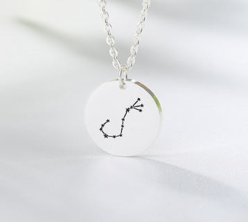 Space Star Vector Twelve Constellation Necklace – Celestial Zodiac Jewelry