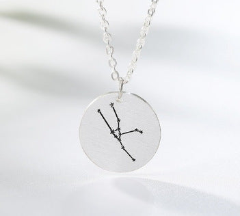 Space Star Vector Twelve Constellation Necklace – Celestial Zodiac Jewelry