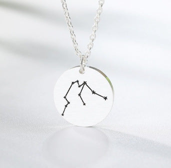 Space Star Vector Twelve Constellation Necklace – Celestial Zodiac Jewelry
