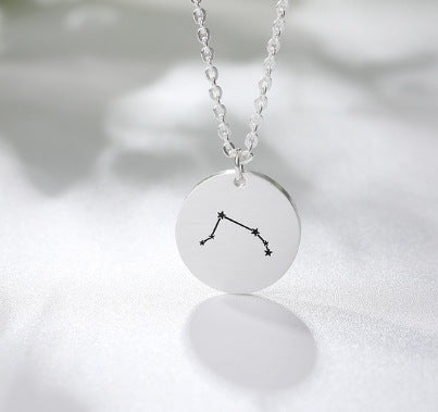 Space Star Vector Twelve Constellation Necklace – Celestial Zodiac Jewelry