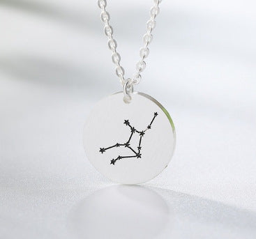 Space Star Vector Twelve Constellation Necklace – Celestial Zodiac Jewelry
