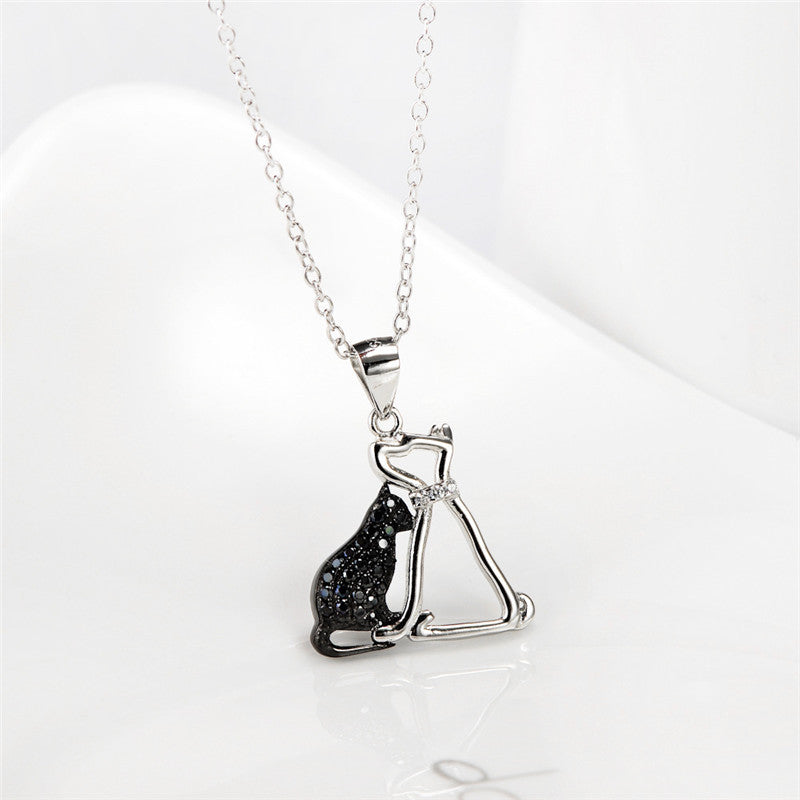 925 Sterling Silver Pet Cat and Dog Pendant Necklace – Simple and Elegant Design