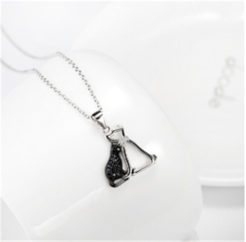 925 Sterling Silver Pet Cat and Dog Pendant Necklace – Simple and Elegant Design