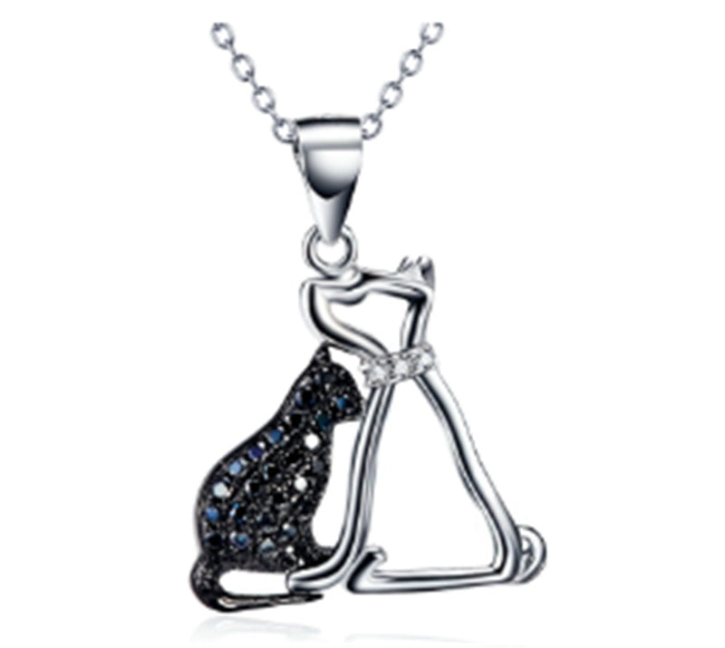 925 Sterling Silver Pet Cat and Dog Pendant Necklace – Simple and Elegant Design