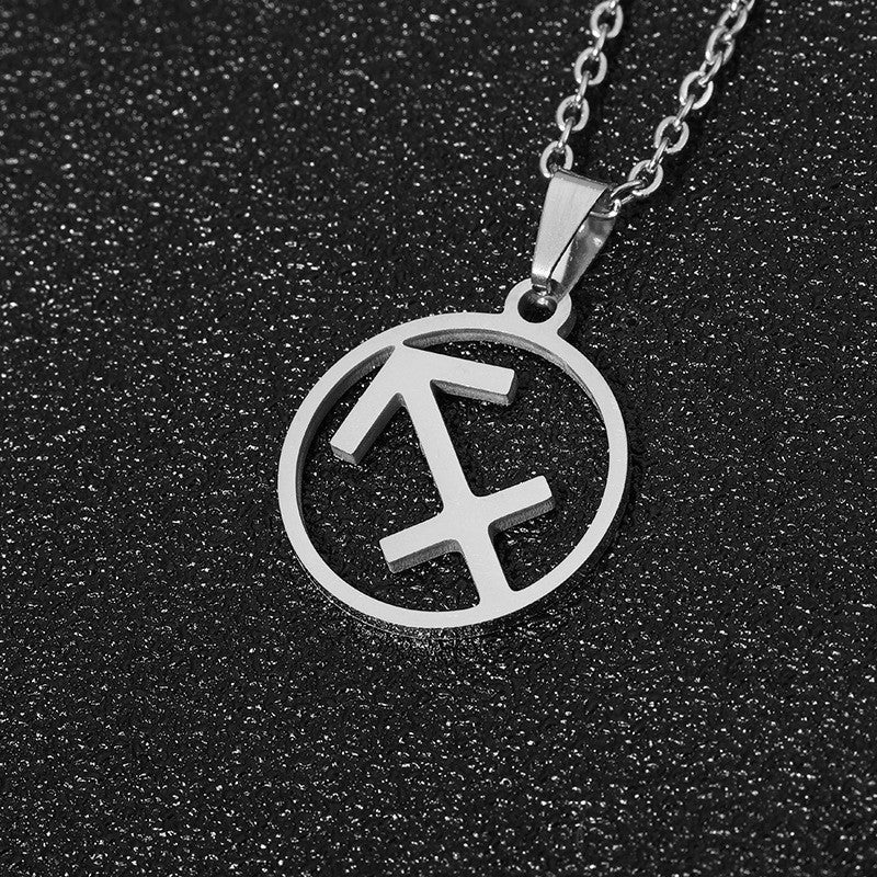 12 Constellation Stainless Steel Necklace – Astrology-Inspired Zodiac Accessories