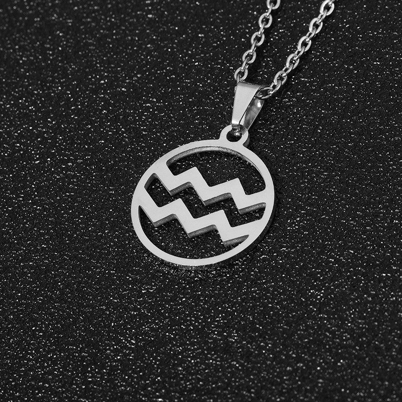 12 Constellation Stainless Steel Necklace – Astrology-Inspired Zodiac Accessories