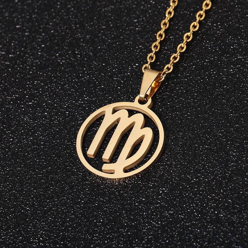 12 Constellation Stainless Steel Necklace – Astrology-Inspired Zodiac Accessories