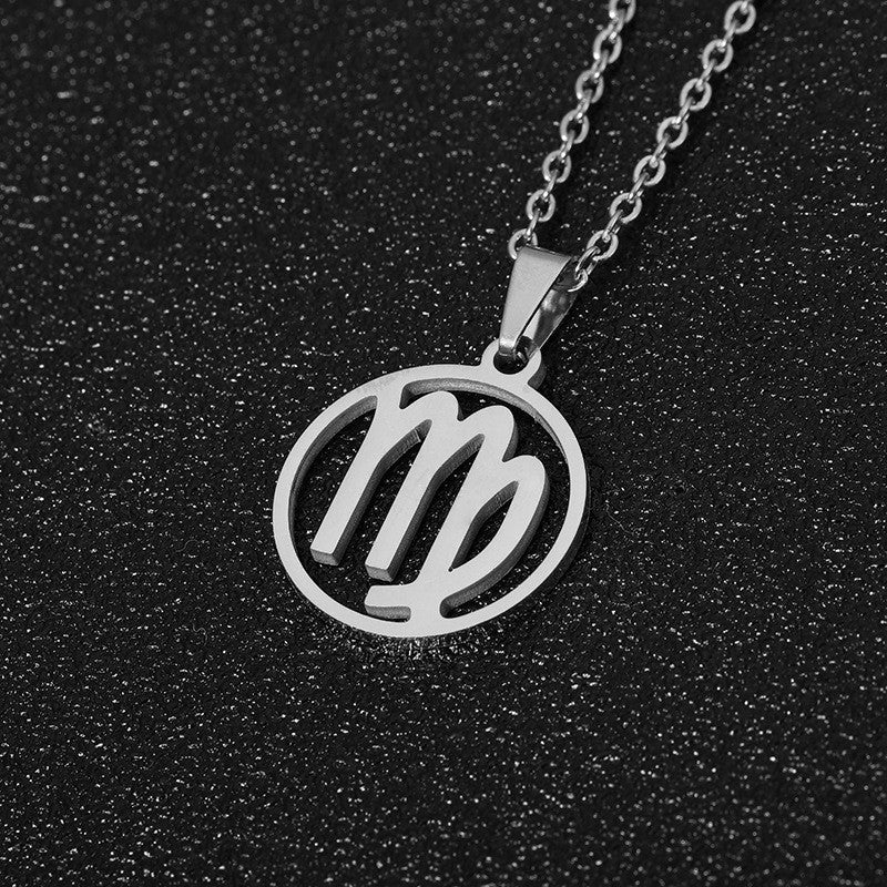12 Constellation Stainless Steel Necklace – Astrology-Inspired Zodiac Accessories