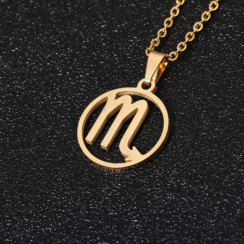 12 Constellation Stainless Steel Necklace – Astrology-Inspired Zodiac Accessories