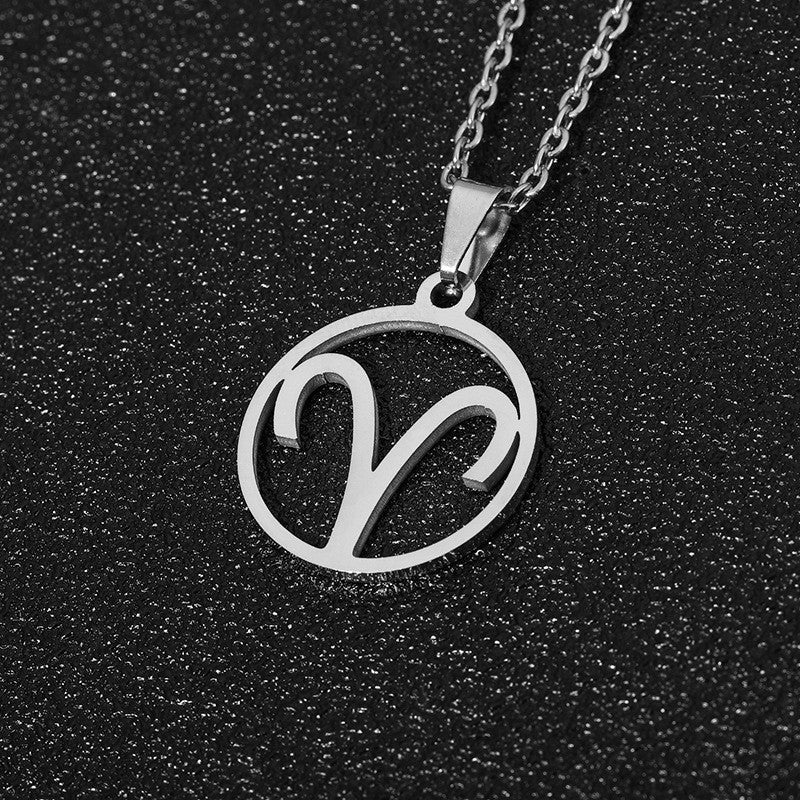 12 Constellation Stainless Steel Necklace – Astrology-Inspired Zodiac Accessories