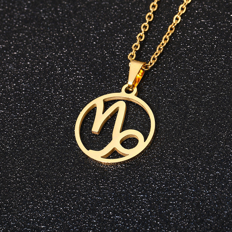 12 Constellation Stainless Steel Necklace – Astrology-Inspired Zodiac Accessories