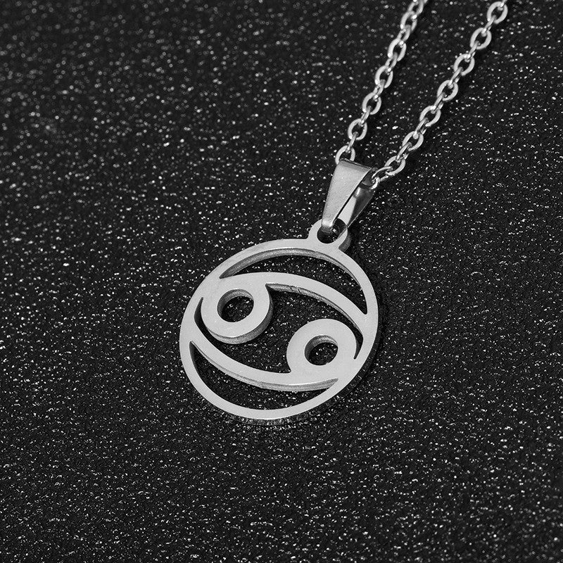 12 Constellation Stainless Steel Necklace – Astrology-Inspired Zodiac Accessories