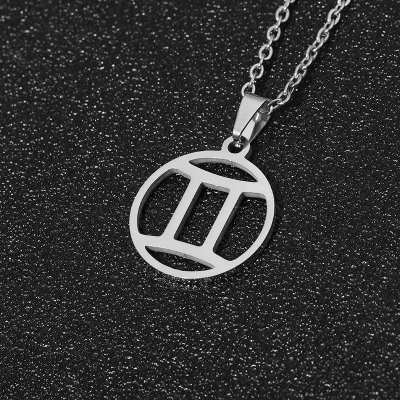 12 Constellation Stainless Steel Necklace – Astrology-Inspired Zodiac Accessories