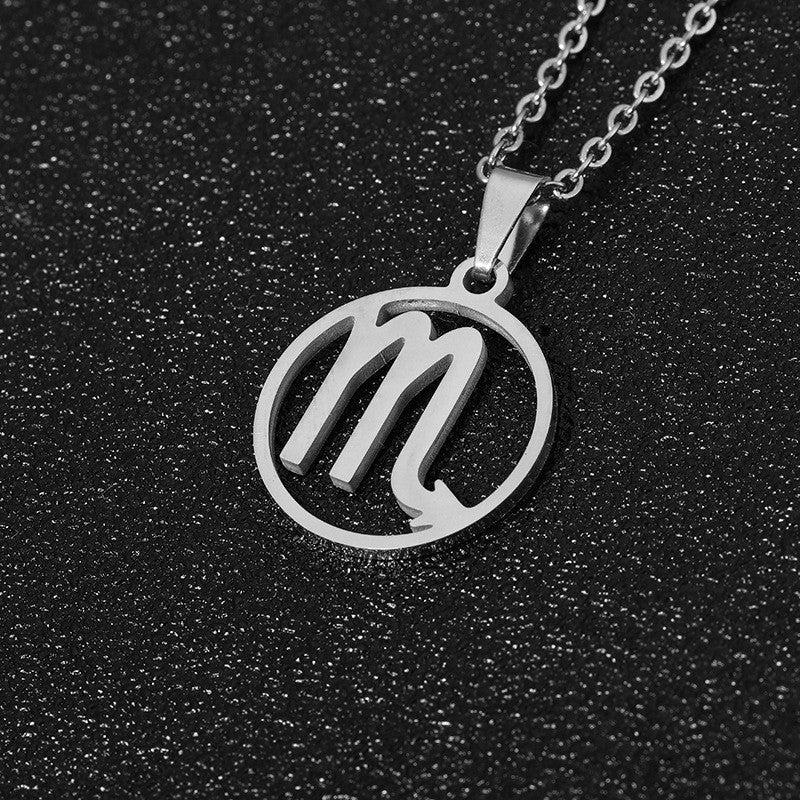 12 Constellation Stainless Steel Necklace – Astrology-Inspired Zodiac Accessories