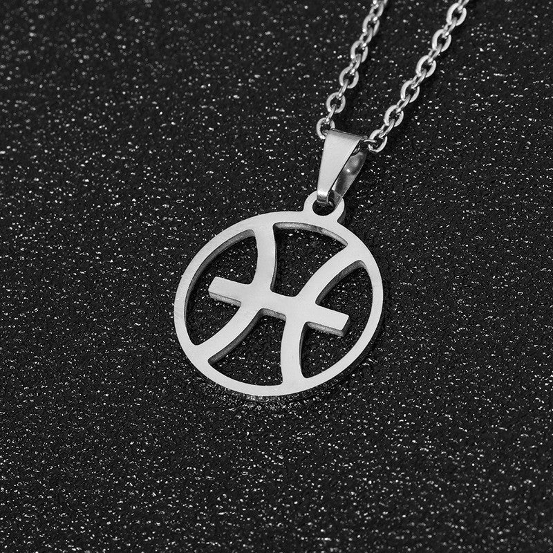 12 Constellation Stainless Steel Necklace – Astrology-Inspired Zodiac Accessories