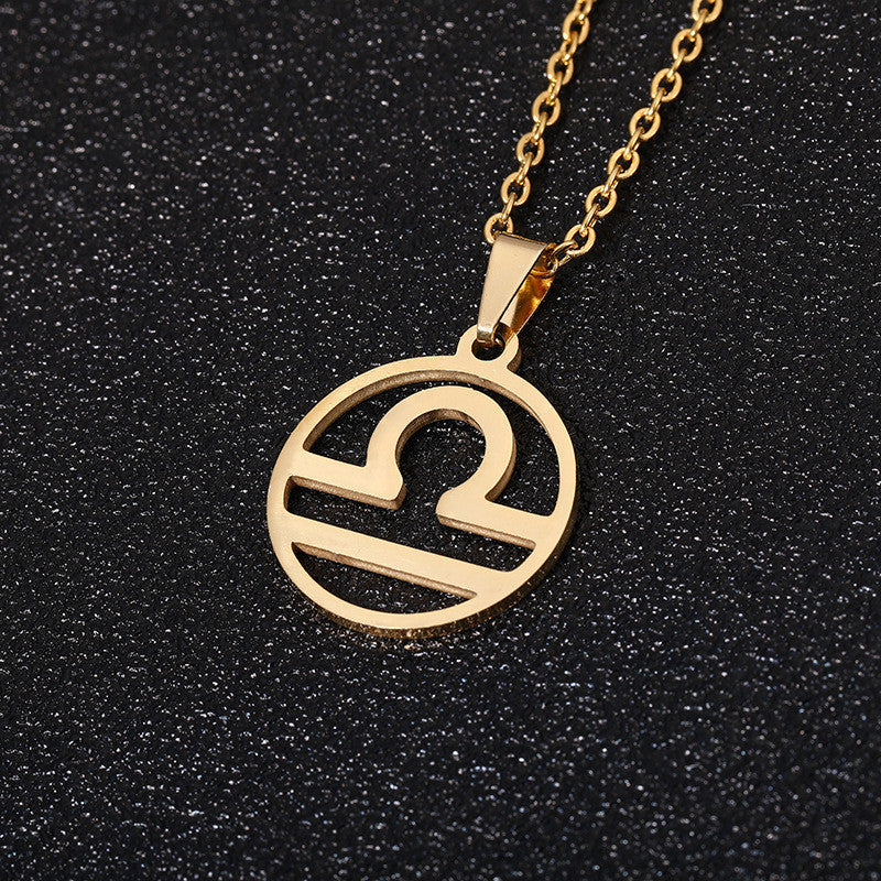 12 Constellation Stainless Steel Necklace – Astrology-Inspired Zodiac Accessories