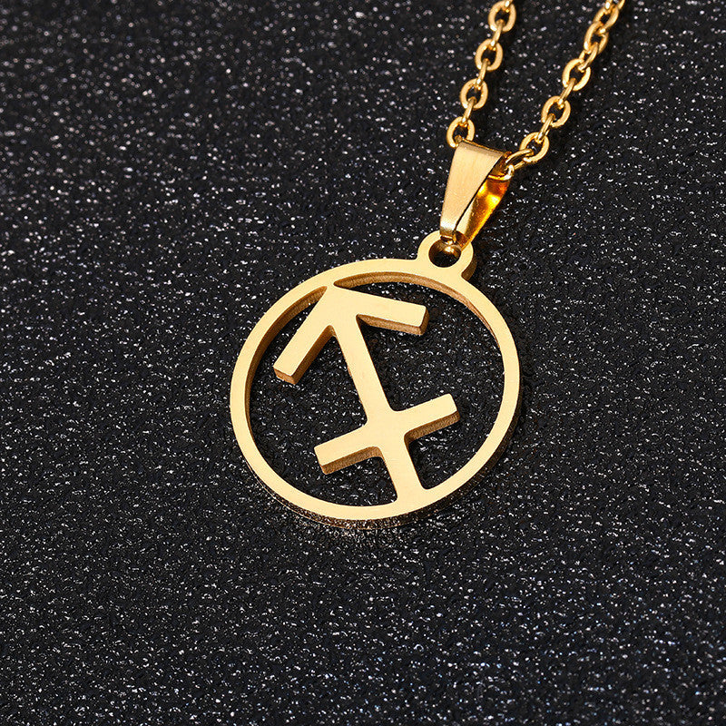 12 Constellation Stainless Steel Necklace – Astrology-Inspired Zodiac Accessories