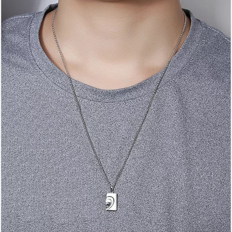 Love Two-in-One Couple Necklace – S925 Sterling Silver Matching Heart Pendant