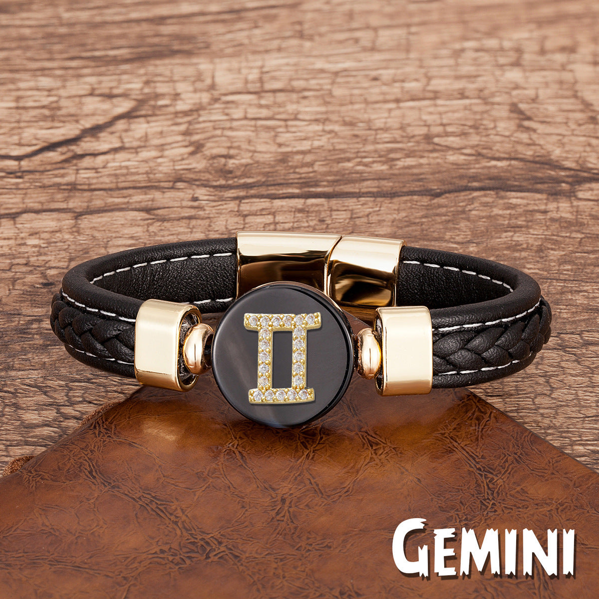 Twelve Constellation Leather Rope Woven Bracelet – Retro Fashion Zodiac Jewelry