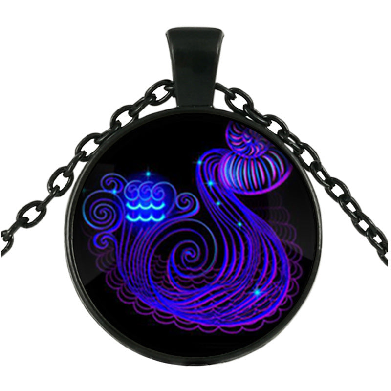Twelve Constellation Time Gem Necklace – Celestial Elegance with a Timeless Touch