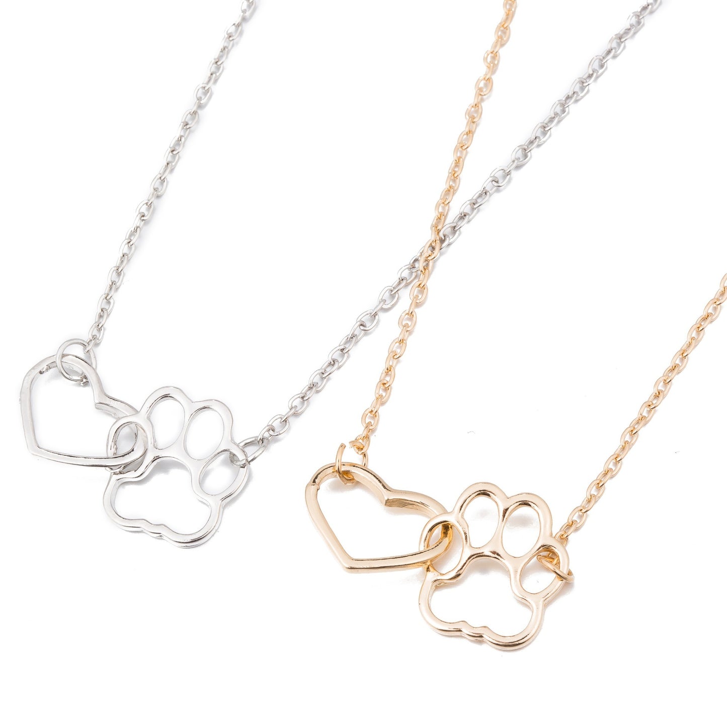 Dog Paw and Heart Necklace – A Symbol of Love for Pet Lovers