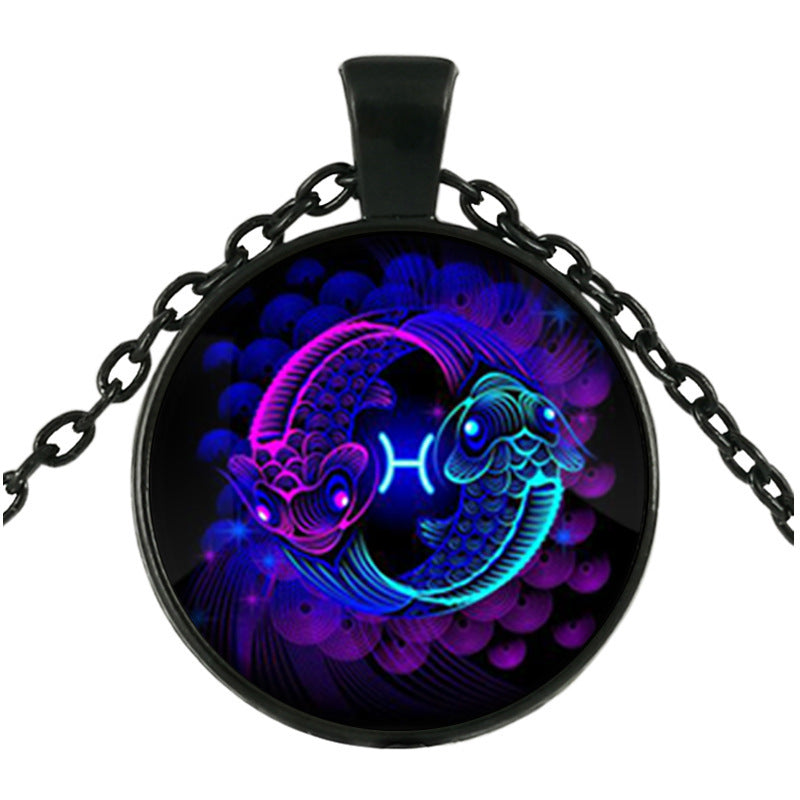 Twelve Constellation Time Gem Necklace – Celestial Elegance with a Timeless Touch