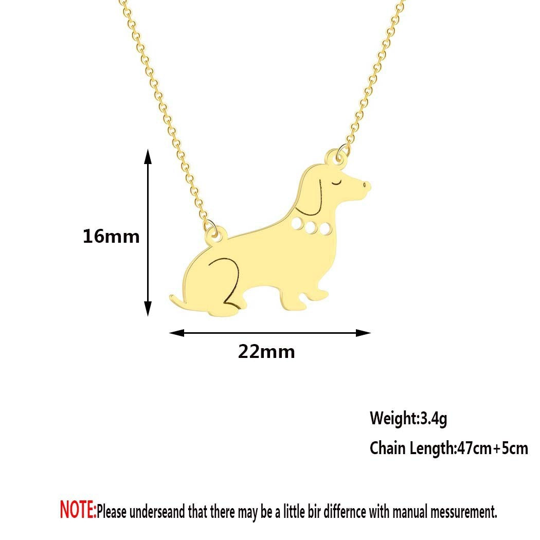 Stainless Steel Dog Pendant Necklace – Stylish and Durable Pet Lover’s Jewelry