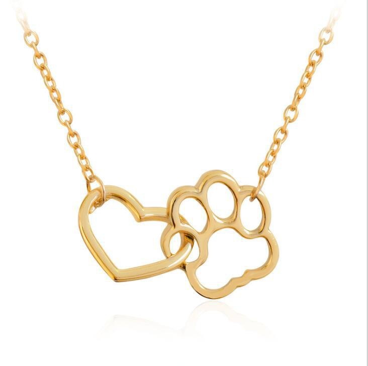 Dog Paw and Heart Necklace – A Symbol of Love for Pet Lovers