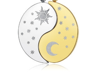 Sun and Moon Yin-Yang Couple Pendant Necklace – Symbolic Matching Jewelry