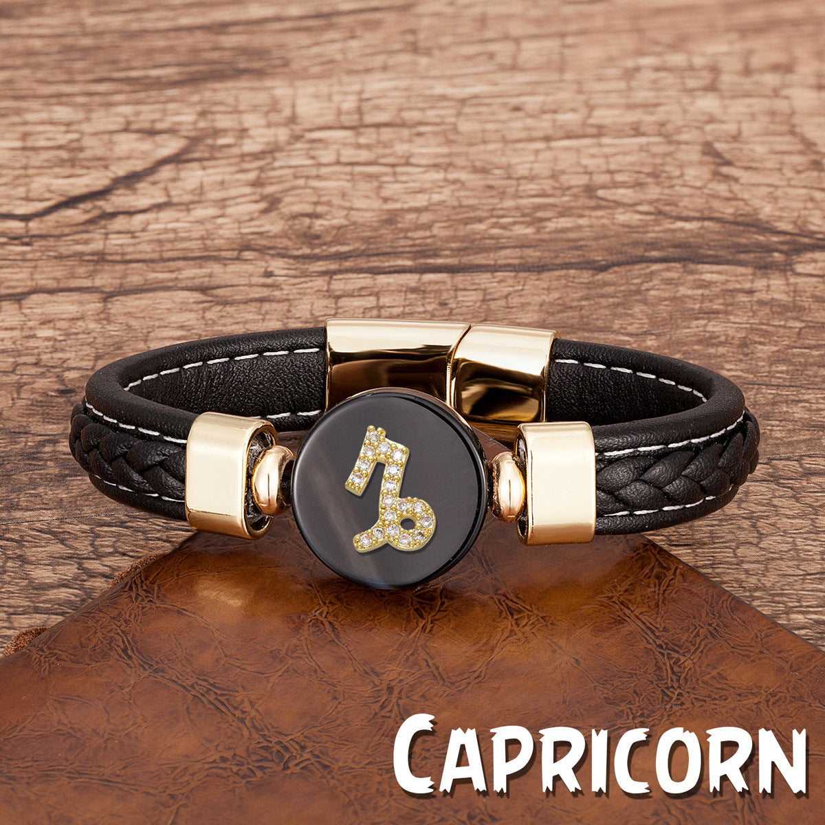 Twelve Constellation Leather Rope Woven Bracelet – Retro Fashion Zodiac Jewelry