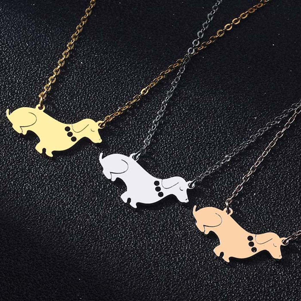 Stainless Steel Dog Pendant Necklace – Stylish and Durable Pet Lover’s Jewelry