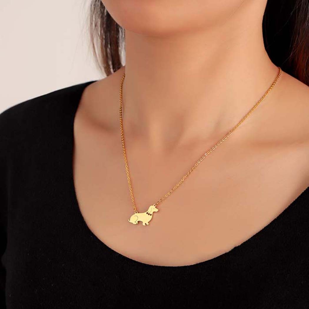 Stainless Steel Dog Pendant Necklace – Stylish and Durable Pet Lover’s Jewelry