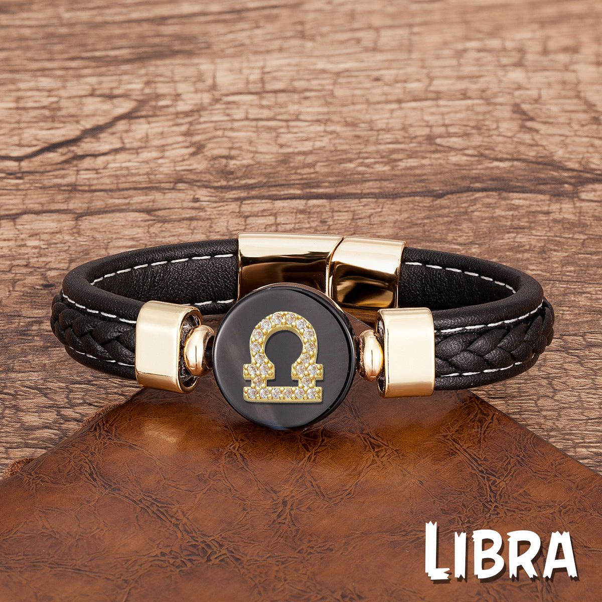Twelve Constellation Leather Rope Woven Bracelet – Retro Fashion Zodiac Jewelry