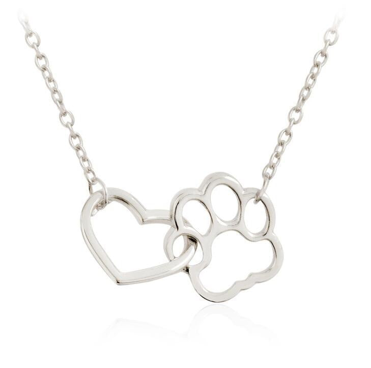 Dog Paw and Heart Necklace – A Symbol of Love for Pet Lovers