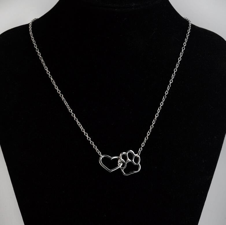 Dog Paw and Heart Necklace – A Symbol of Love for Pet Lovers
