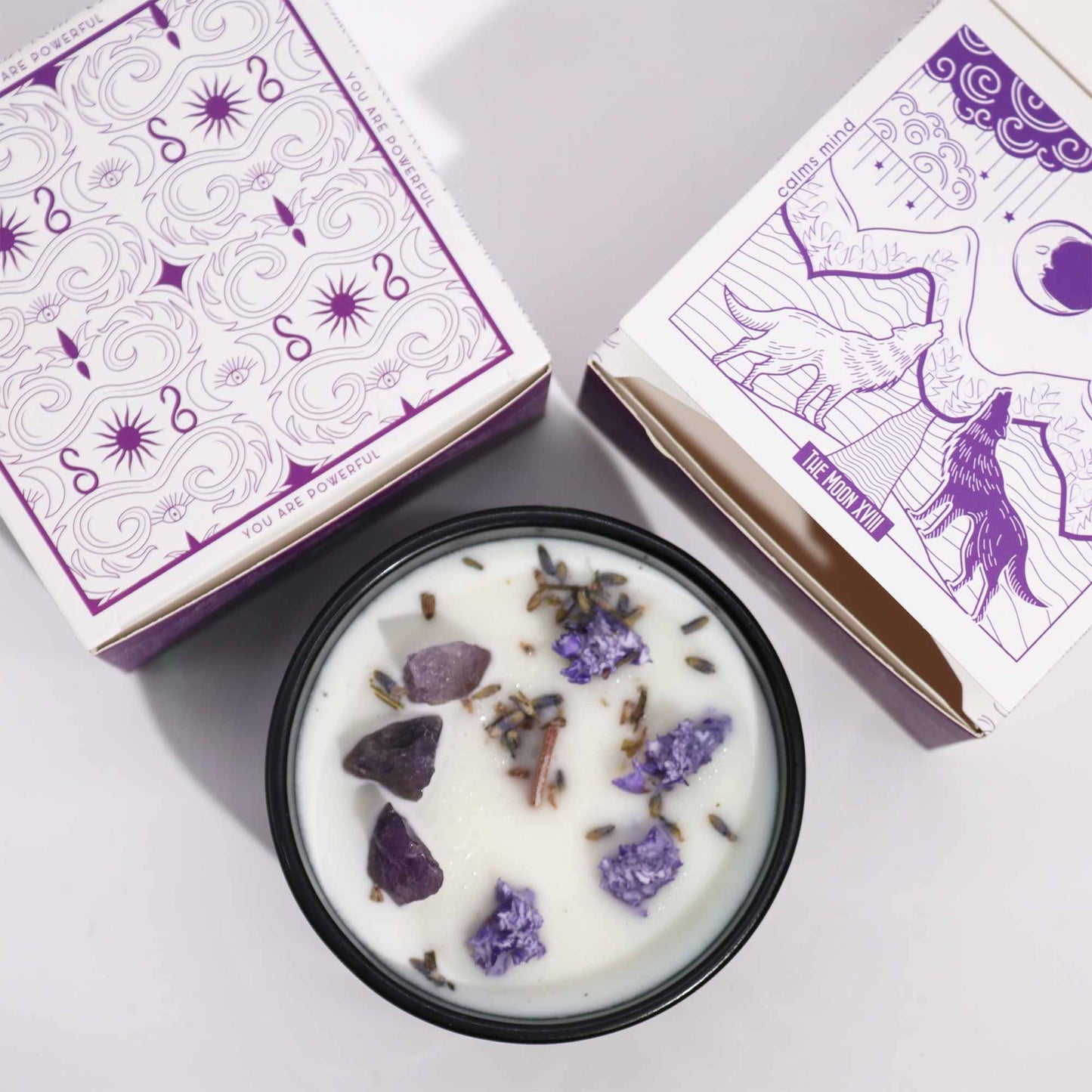 Hop Hare Crystal Magic Flower Candle