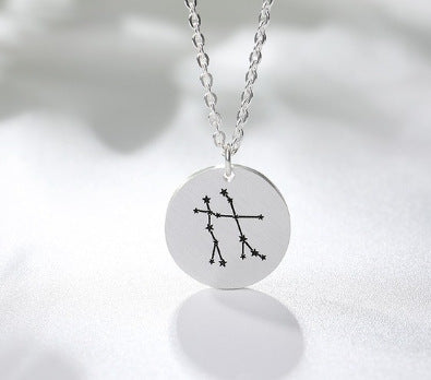 Space Star Vector Twelve Constellation Necklace – Celestial Zodiac Jewelry
