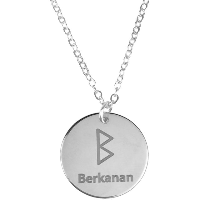 Viking Rune Pendant – Stainless Steel Norse Letter Necklace