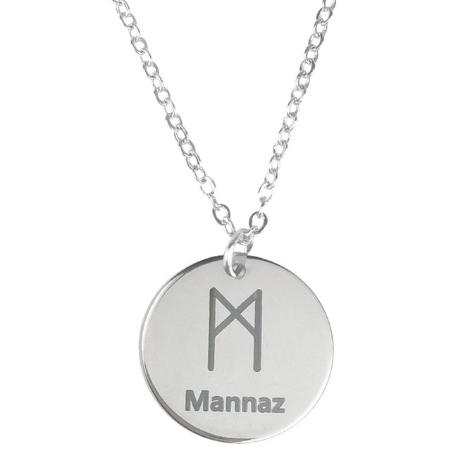 Viking Rune Pendant – Stainless Steel Norse Letter Necklace