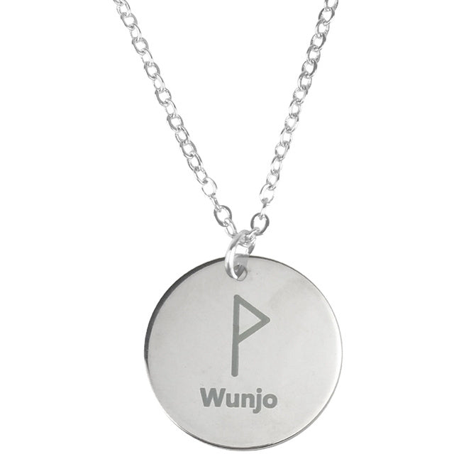 Viking Rune Pendant – Stainless Steel Norse Letter Necklace