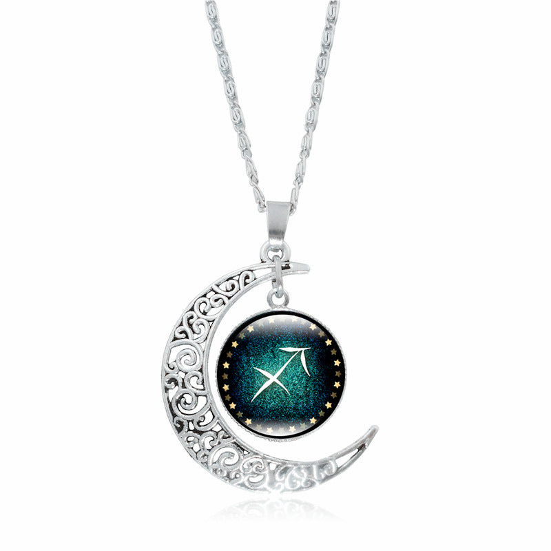 Silver moon pendant