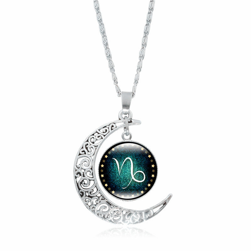 Silver moon pendant