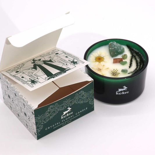 Hop Hare Crystal Magic Flower Candle